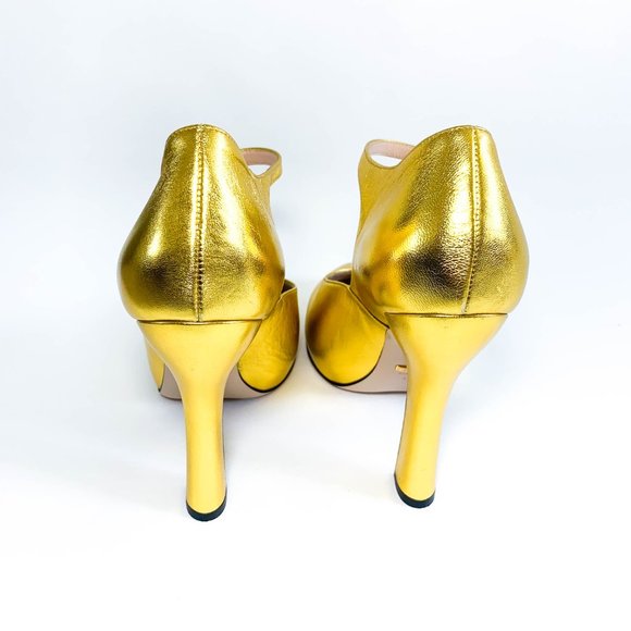 Rare authentic GUCCI Metallic Lesley Mary Jane Pumps - Picture 6 of 6